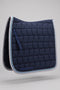 Dressage saddle pad 24/7 in navy with blue and grey piping