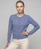 Cardigan Zopf bleu