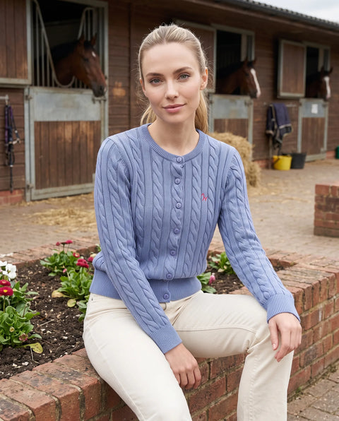 Cardigan Zopf bleu