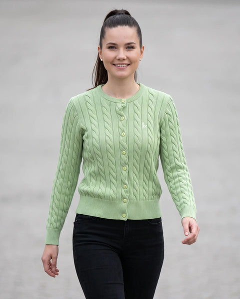 Cardigan Zopf grün