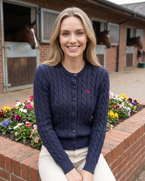 Cardigan Zopf navy