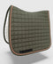 Gigolo saddle pad olive with rust/mother-of-pearl/mud colored cord