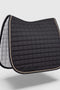 Gigolo saddle pad in black with mother-of-pearl/brown cord