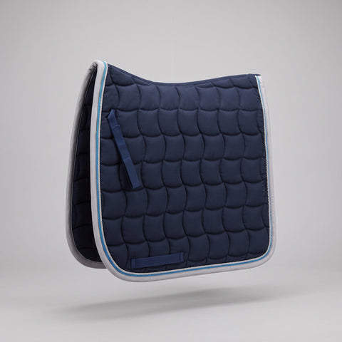 Dressurschabracke 24/7 in navy mit blue und grauer Kordel