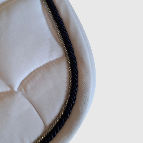 DR Saddle Pad 24/7 white, cord navy-silver