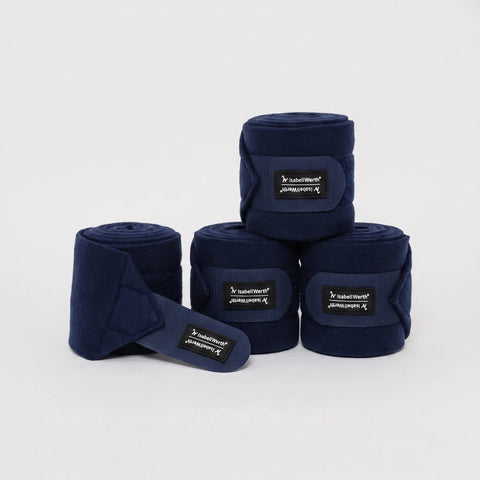 Fleece Bandagen 4 er Set navy