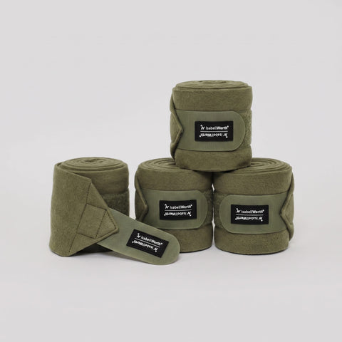 Fleece Bandagen 4 er Set olive