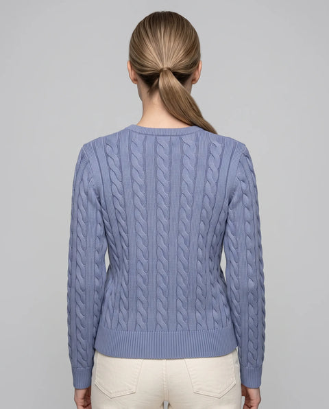 Cardigan Zopf bleu