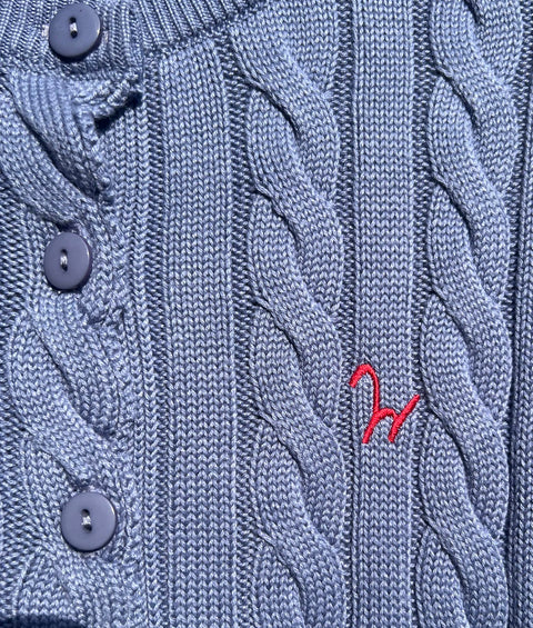 Cardigan Zopf bleu