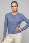 Cardigan Zopf bleu