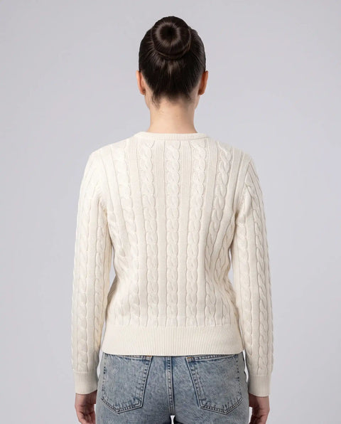 Cardigan Cable Knit Ecru