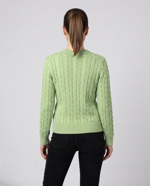 Cardigan Zopf grün