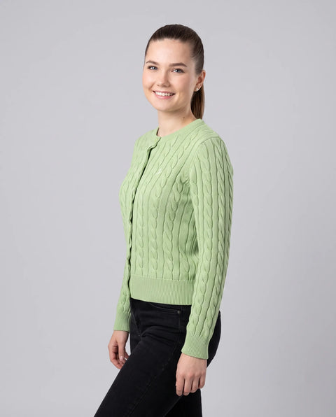 Cardigan Zopf grün