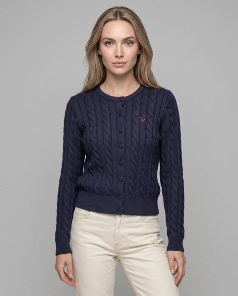 Cardigan Zopf navy