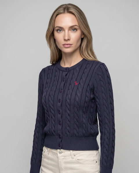 Cardigan Zopf navy