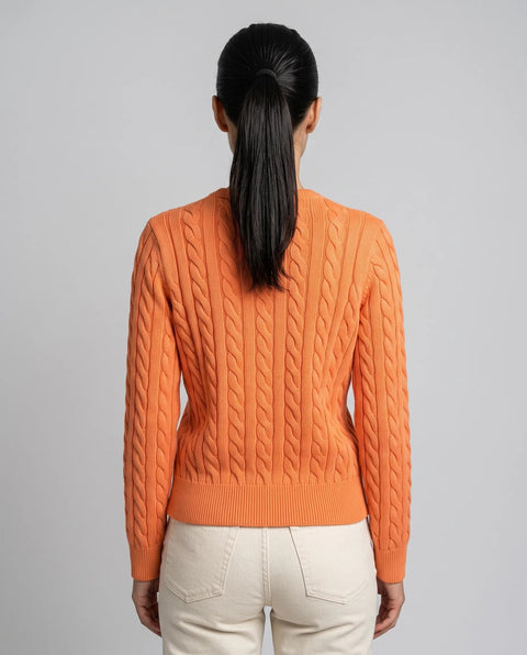 Cardigan Zopf orange