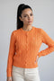 Cardigan Zopf orange