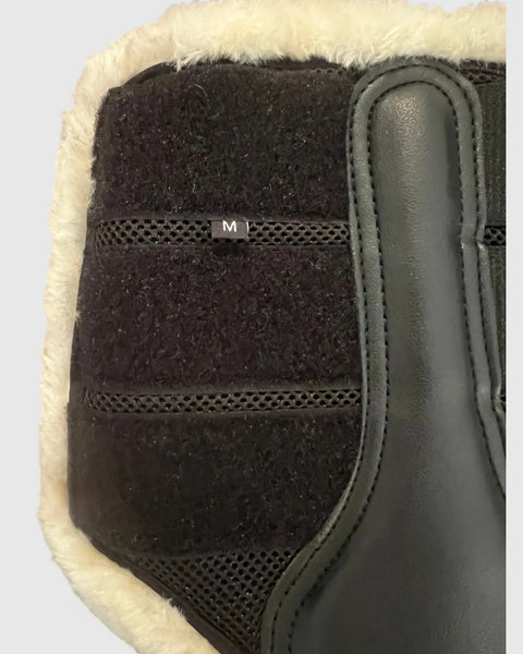Gamasche mit Kunstfell schwarz