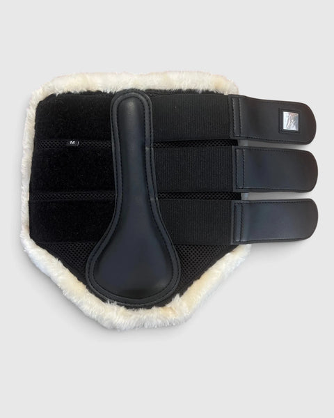 Gamasche mit Kunstfell schwarz