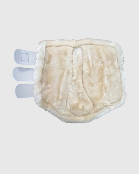Gamasche mit Kunstfell weiß