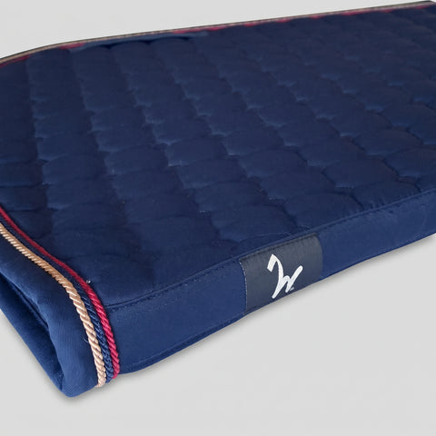 Gigolo Saddle Pad navy with mud/navy/bordeaux colored cord