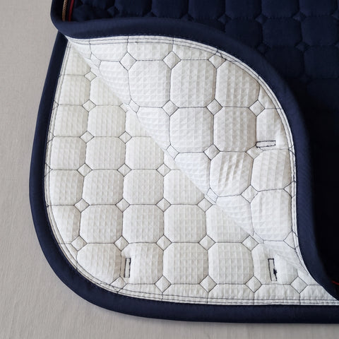 Gigolo Saddle Pad navy with mud/navy/bordeaux colored cord