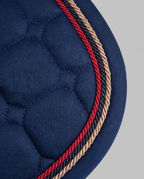 Gigolo Saddle Pad navy with mud/navy/bordeaux colored cord