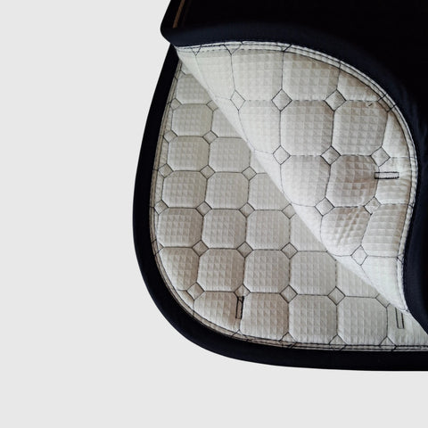 Gigolo saddle pad navy with silver/navy/anthracite colored cord