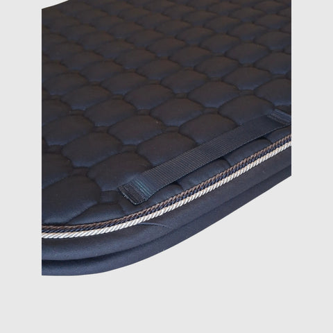 Gigolo saddle pad navy with silver/navy/anthracite colored cord