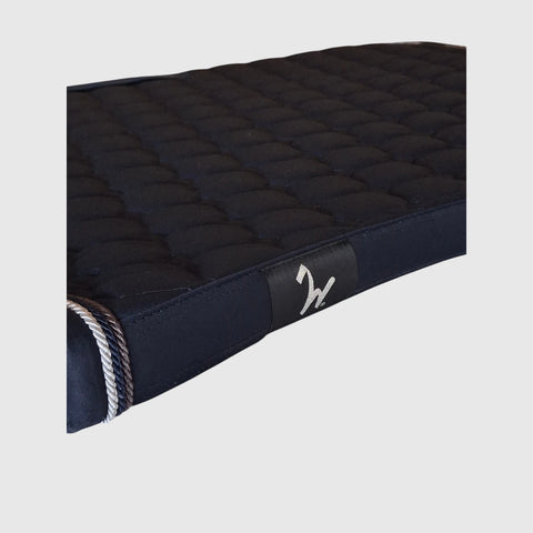 Gigolo saddle pad navy with silver/navy/anthracite colored cord