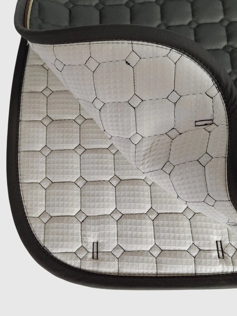 Gigolo saddle pad olive with brown/light green cord