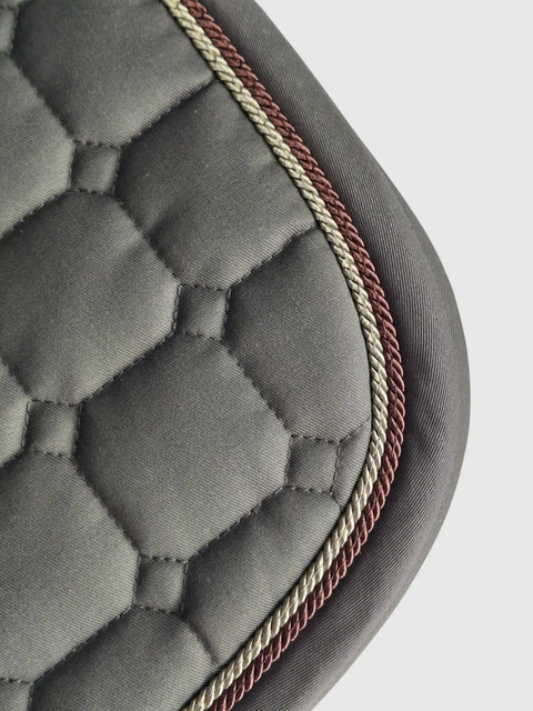 Gigolo saddle pad olive with brown/light green cord