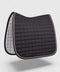 Gigolo saddle pad in black with mother-of-pearl/brown cord