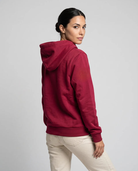 Sweat à capuche Elly bordeaux
