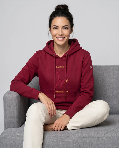 Sweat à capuche Elly bordeaux