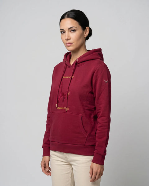 Sweat à capuche Elly bordeaux