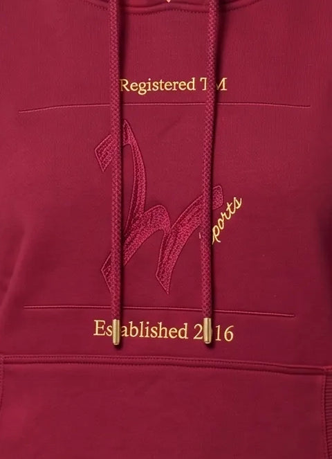 Sweat à capuche Elly bordeaux