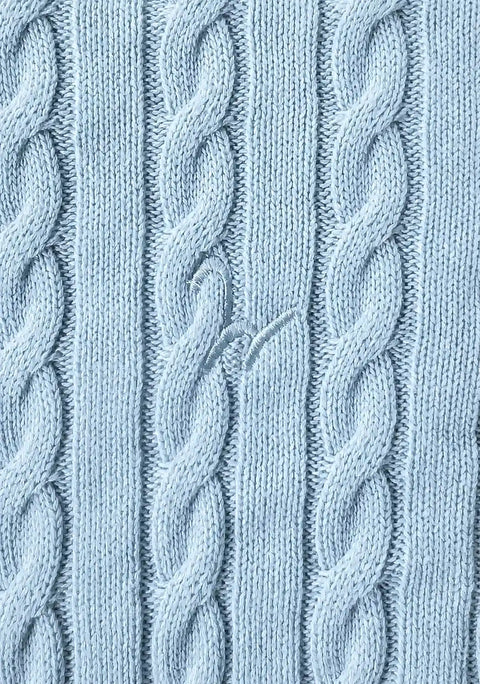Zopf Pullover New Generation hellblau
