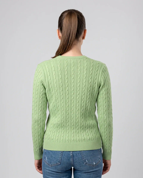 Cable Knit Sweater New Generation lime