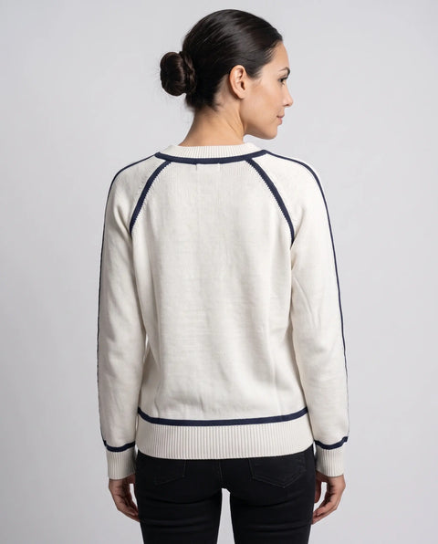 Strick Pullover Stripe ecru