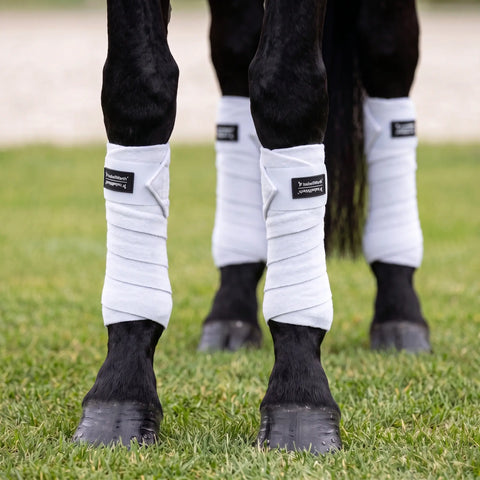 Fleece Bandagen 4 er Set weiß