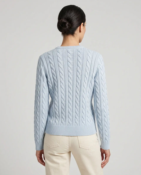 Cardigan Zopf hellblau