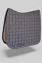 Gigolo saddle pad anthracite mélange with anthracite/silver/anthracite colored piping
