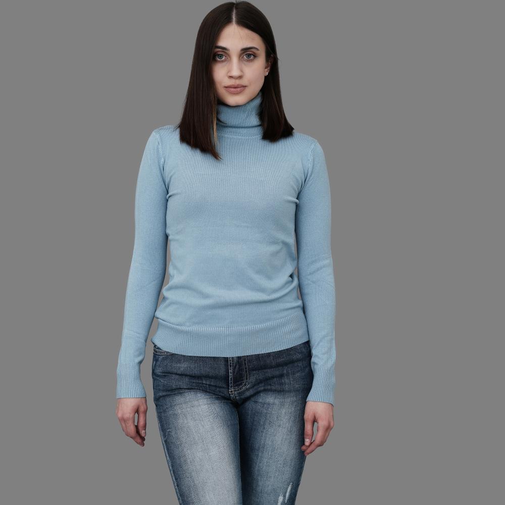 Damen Rollkragenpullover Elisa hellblau