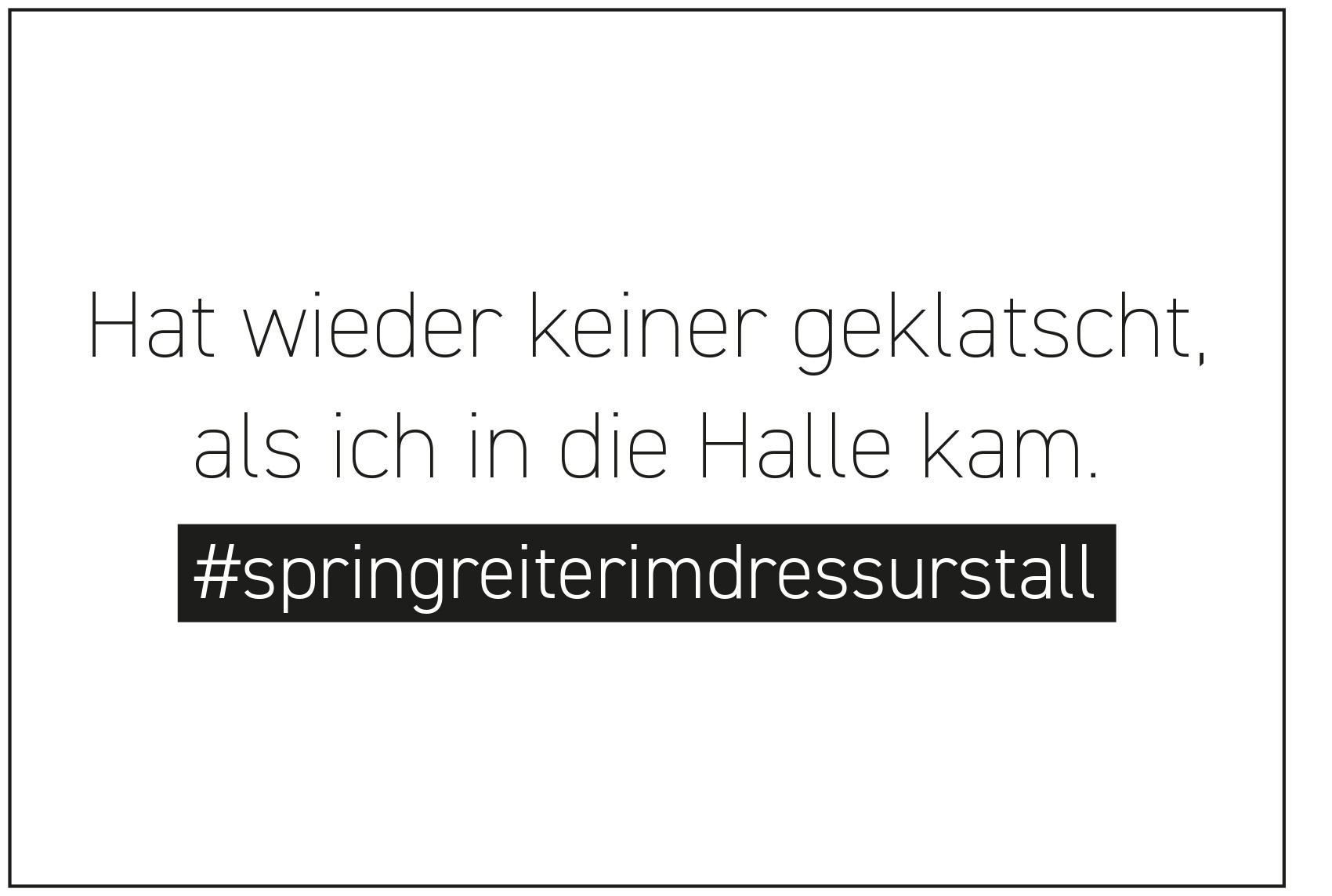 Postkarte "Springreiterimdressurstall"