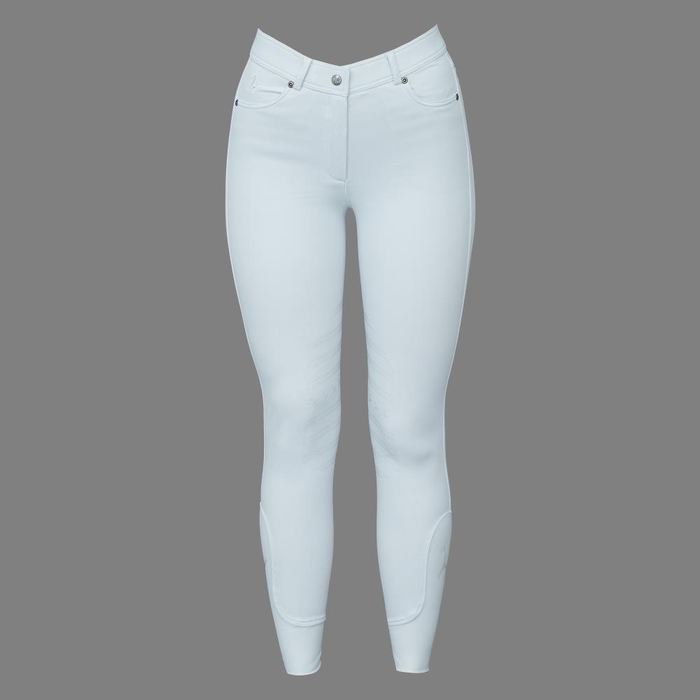 Damen Reithose Isabell Knie Grip weiss-36