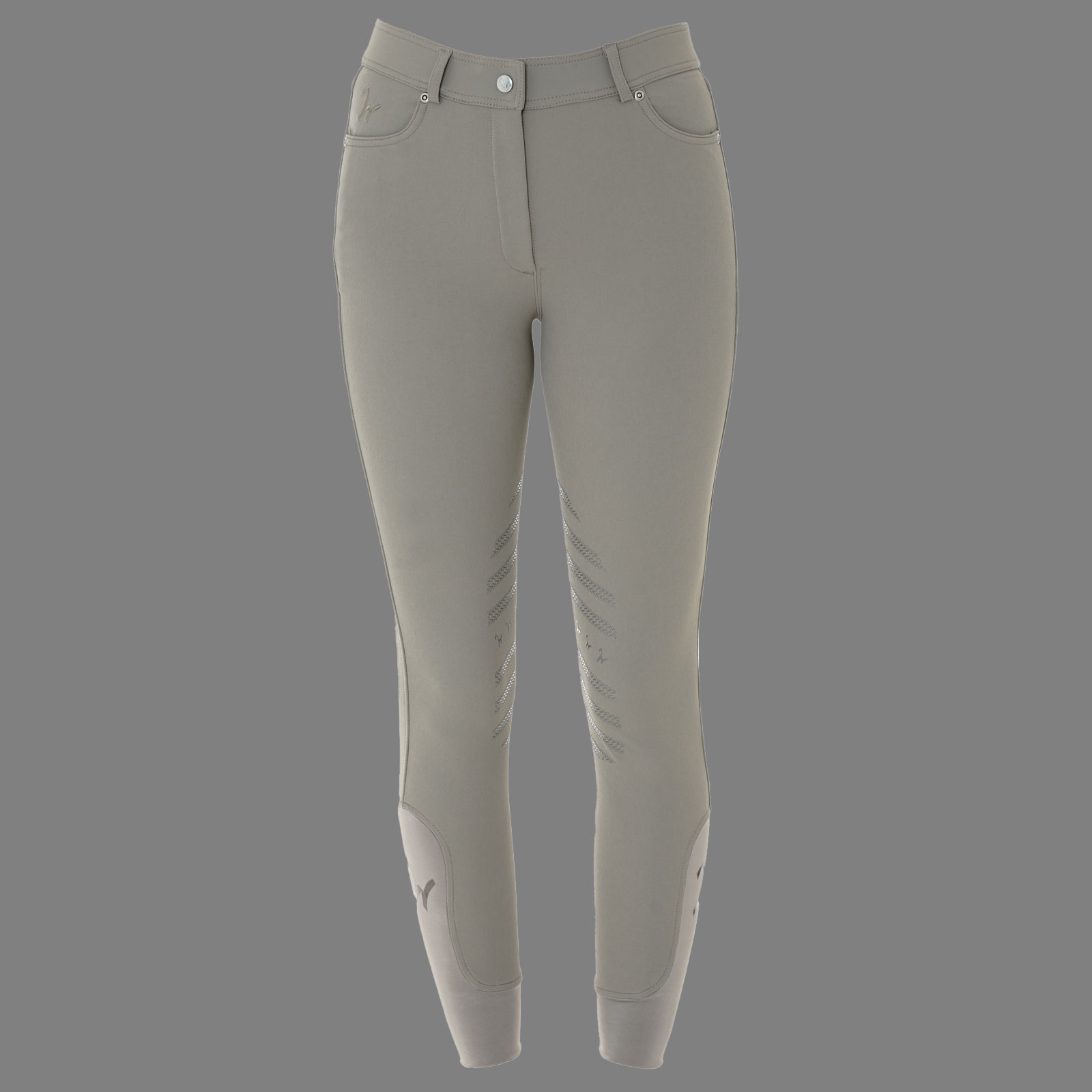 Damen Reithose Isabell Knie Grip taupe