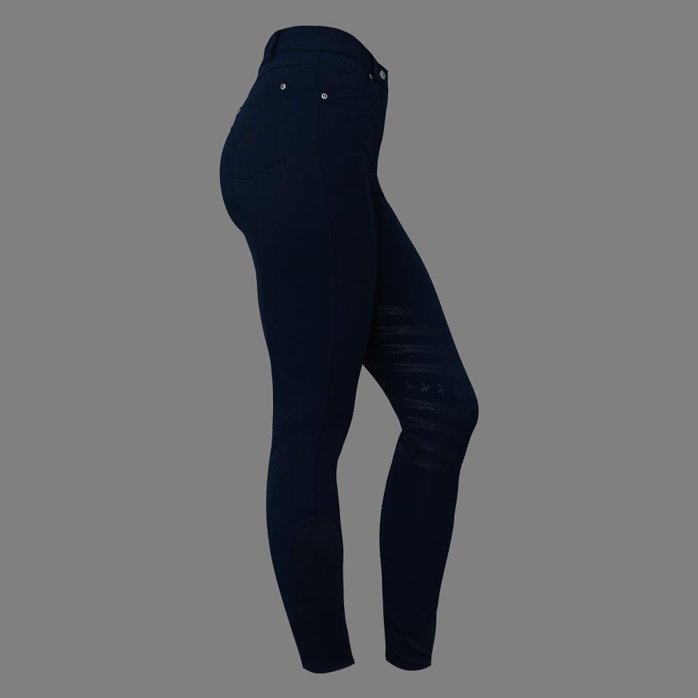 Damen Reithose Isabell Knie Grip navy-36