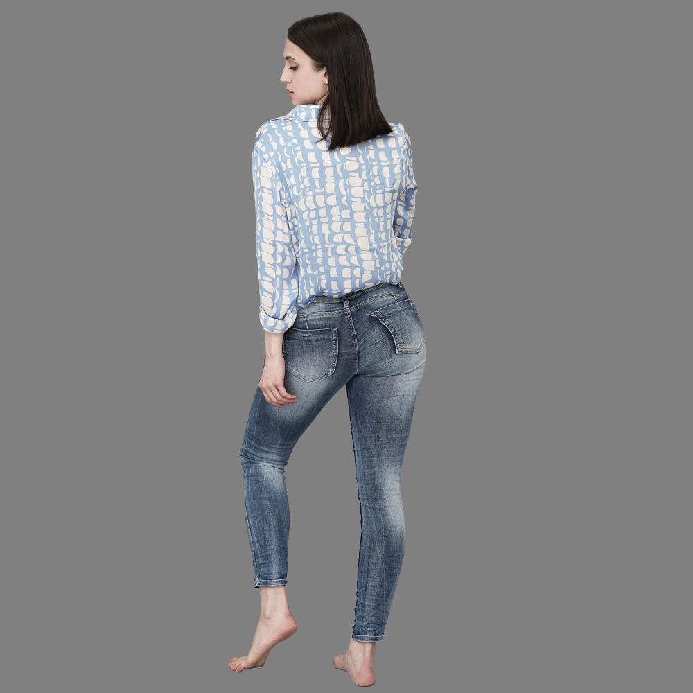 Jeans Katharina stone wash blau