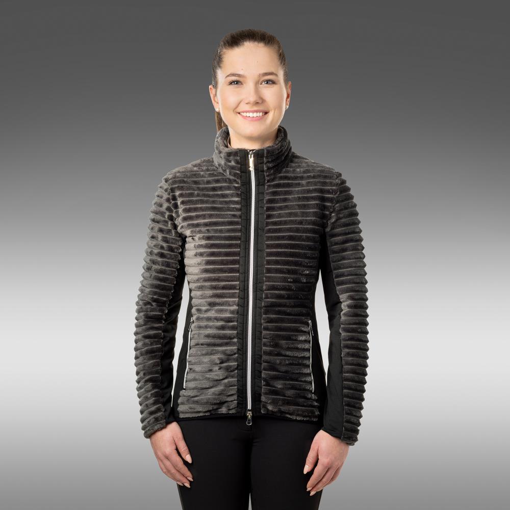 Damen Fleecejacke Frieda anthrazit